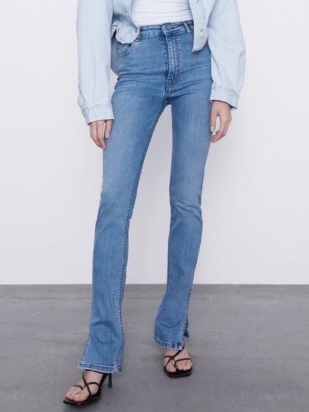 Zara Split Hem Skinny Jean